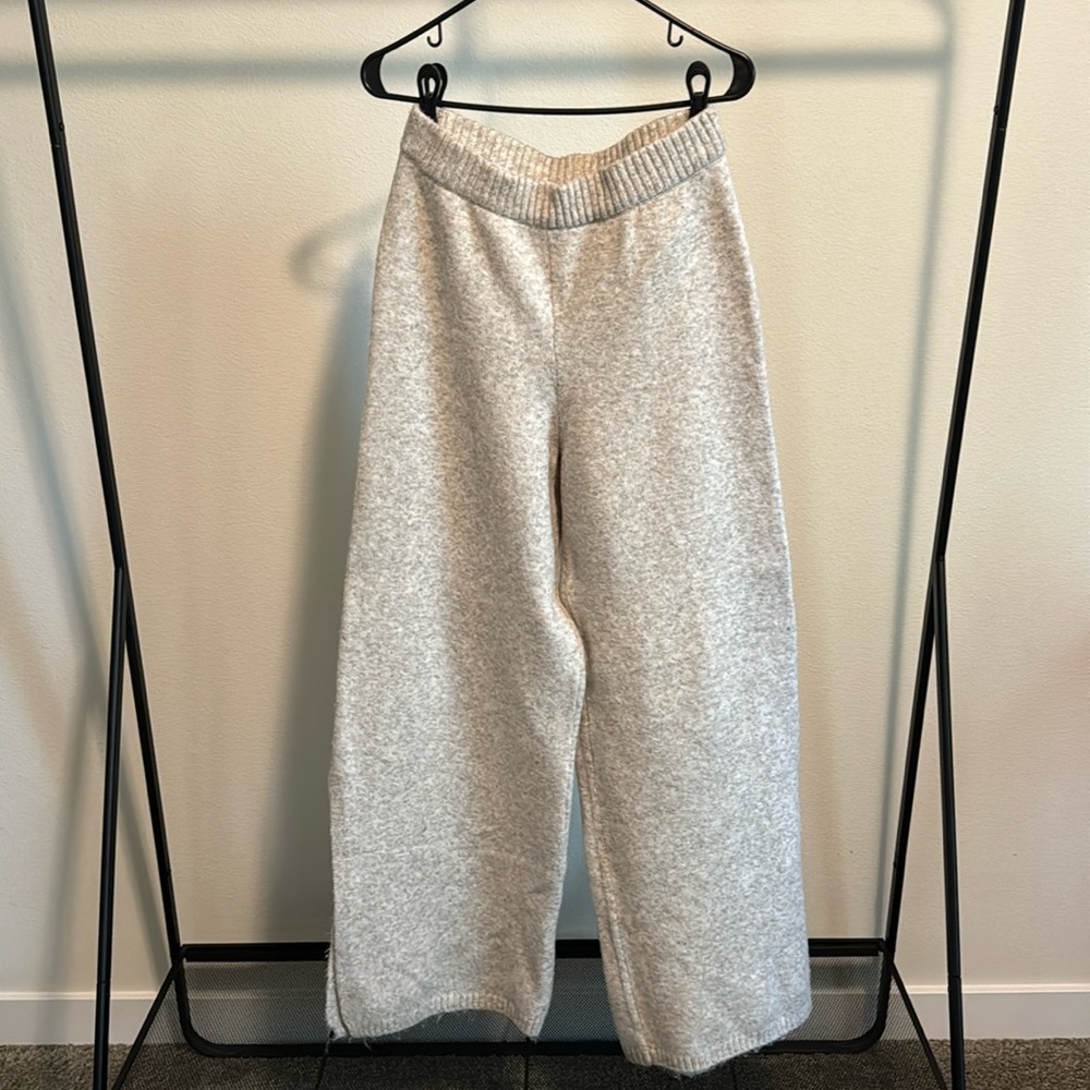H&M knit wide leg pants